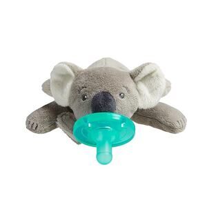 Philips AVENT Soothie Snuggle Pacifier Holder with Detachable Pacifier, Koala